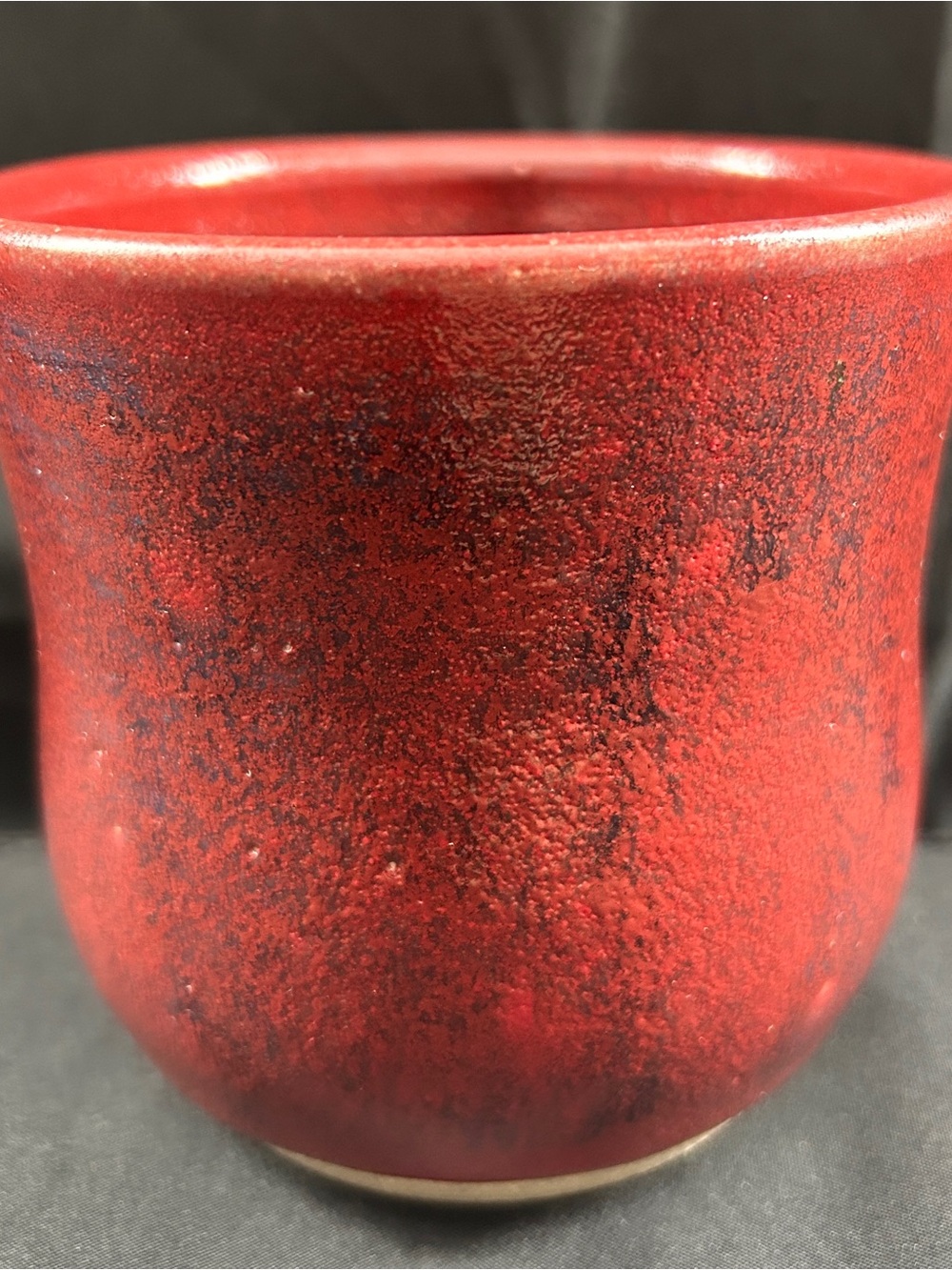 Stony Clay Station M Ball Red Stoneware Tumbler Cup Studio Pottery